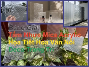 bang gia tam nhua mica acrylic hoa van noi decor trang tri hoa tiet vach ngan
