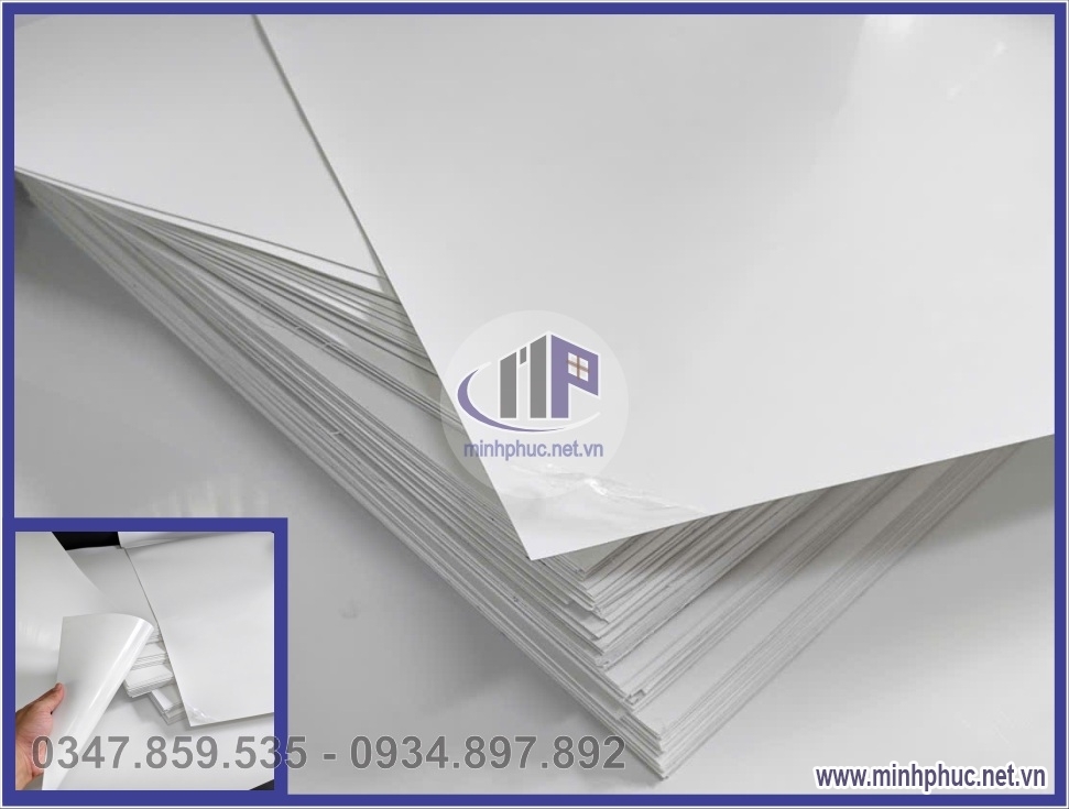 tam nhua pet polyethylene terephthalate mau trang sua day 1mm lam quang cao in an