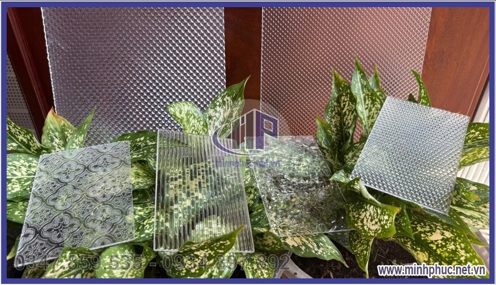 tam nhua plexiglass hoa van luc giac mot mat pmma 3d