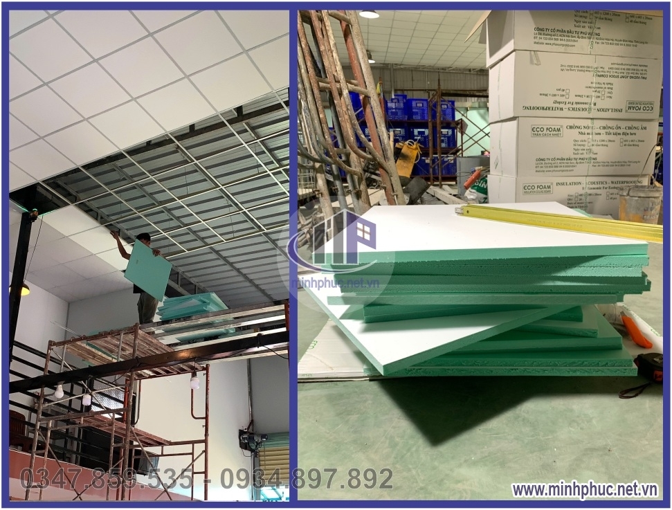 gia tam xop eco foam polystyrene cach nhiet chong nong tran nha