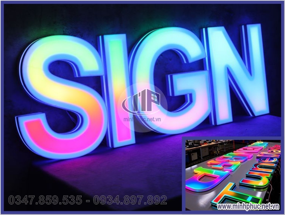 tam nhua mica doi mau lam chu quang cao den led rgb hieu ung ma tran