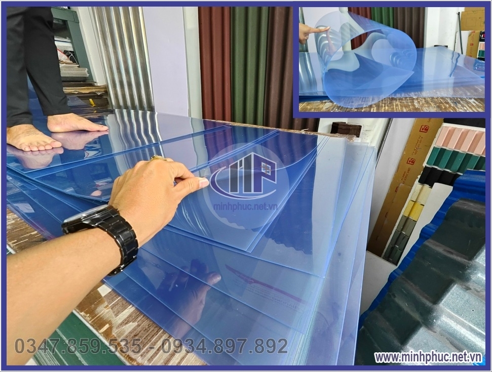 gia tam nhua mu plastic pvc trong xanh dang phang cat ep khuon rap dinh hinh