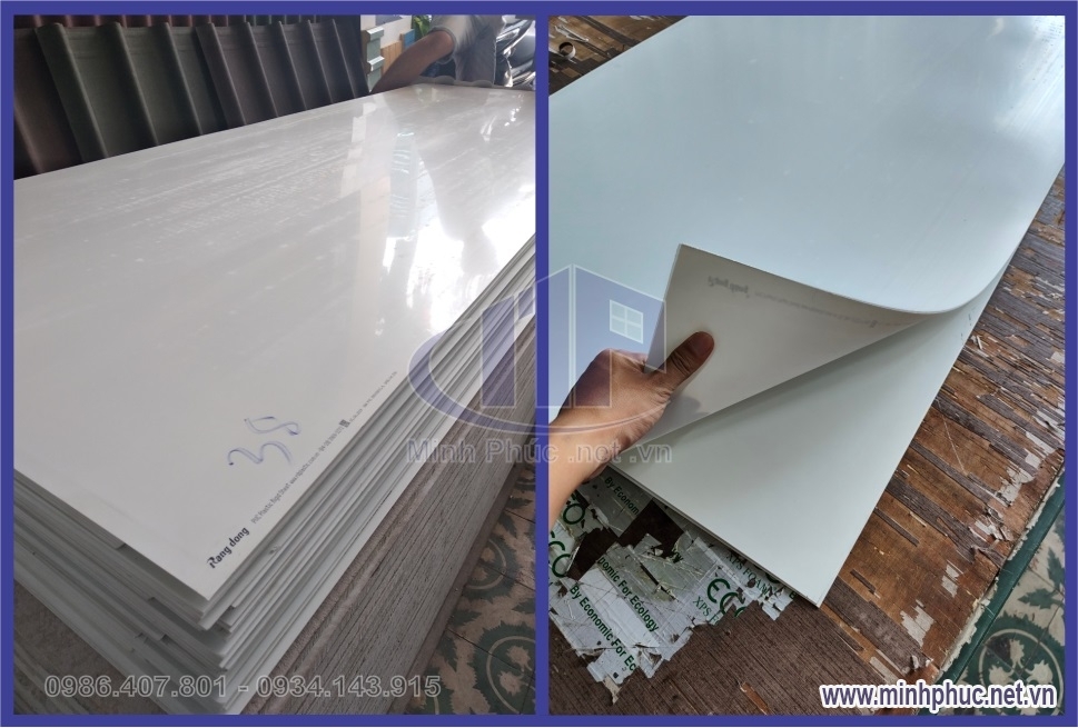 pvc plastic rigid sheet 120x080x2 4 mau trang