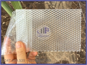 tam nhua plexiglass hoa van luc giac mot mat   pmma  3d
